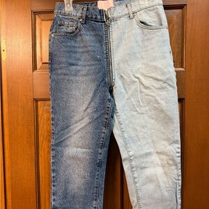 REVICE Blue and Light Blue Straight Jeans